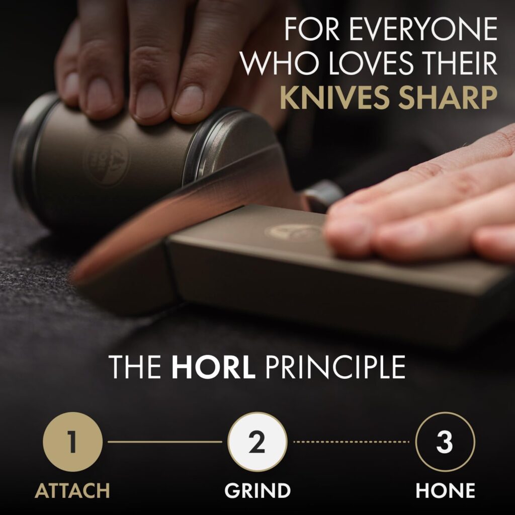 HORL 2 Pro Rolling Knife Sharpener Engineered in Germany for Straight Edge with Industry Diamonds for Steel of any hardness and Magnetic Angle Technology with 15  20 Degrees