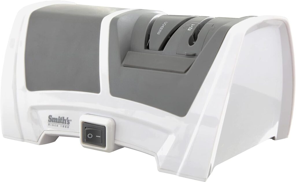 Smiths 50378 Deluxe Diamond Electric Knife Sharpener, Gray/White