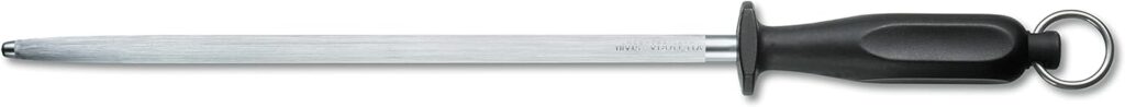 Victorinox Round Finecut Butcher Sharpening Steel, Black/Silver, 30 x 5 x 5 cm