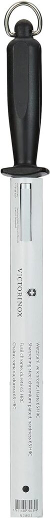 Victorinox Round Finecut Butcher Sharpening Steel, Black/Silver, 30 x 5 x 5 cm