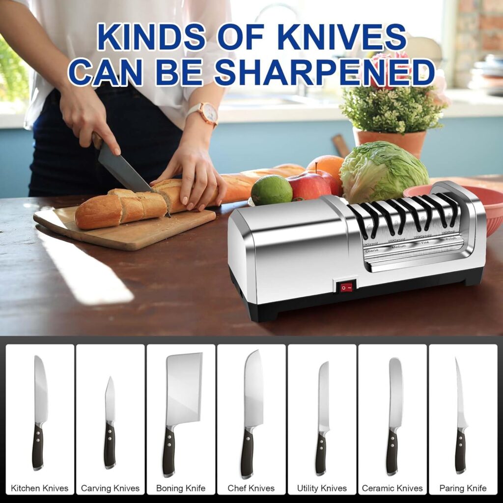 YBSVO 4 Stage Heavy-Duty Professional Electric Knife Sharpener