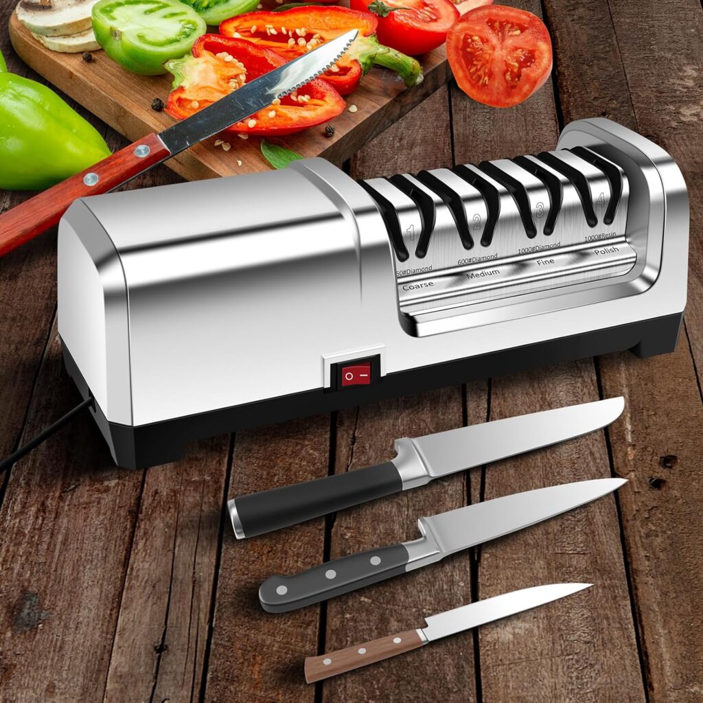 YBSVO 4 Stage Heavy-Duty Professional Electric Knife Sharpener