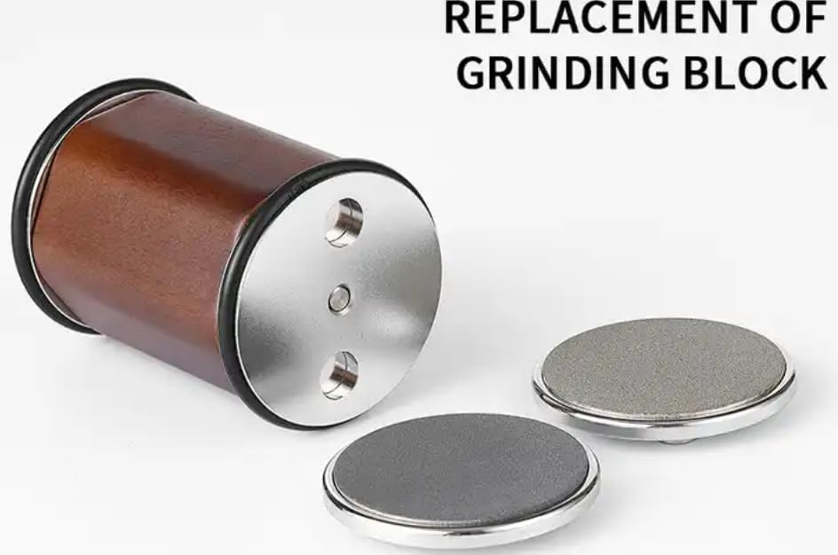 Rolling Knife Sharpener kit with Leather Strop and 15, 18, 20  22 Degree Angles - Knife Sharpener Kit - Roller Knife Sharpening System with Stand, Holder  Eraser - Acacia Wood